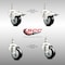 Service Caster 3 Inch 316SS Black Polyurethane 1/2 Inch Threaded Stem Caster Lock Brake SCC, 2PK SS316TSTTL20S314-PPUB-BLK-121315-2S2 - alternate 4